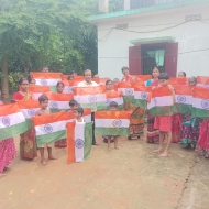 Har Ghar Tiranga Campaign organised by Tripura University in the adopted villages